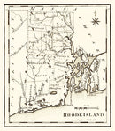Vintage Map of Rhode Island 1795