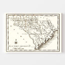 Vintage Map of South Carolina 1795