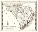 Vintage Map of South Carolina 1795