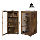 Basia Indoor Rubber Wood Cat Cabinet