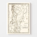 Vintage Map of Vermont 1795