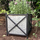 LARGE Galvanized Metal Cross Frame Planters, Set of 3 by Decor Steals