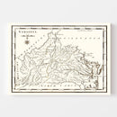 Vintage Map of Virginia 1795