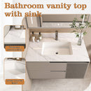 Bianco Carrara Venato Marble Vanity Top With Pre Drilled Faucet Hole And Undermount Sink by HouseOfZazla