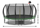 16FT Trampoline with Basketball Hoop - Recreational Trampolines with Ladder, Shoe Bag and Galvanized Anti-Rust Coating