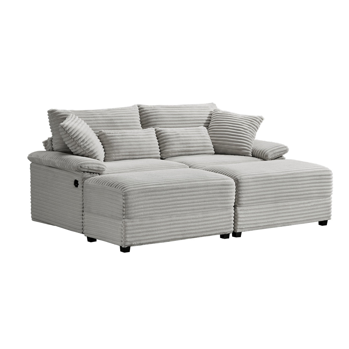 Double Chaise Lounge Set with Reversible Ottoman, photo 10 of 10