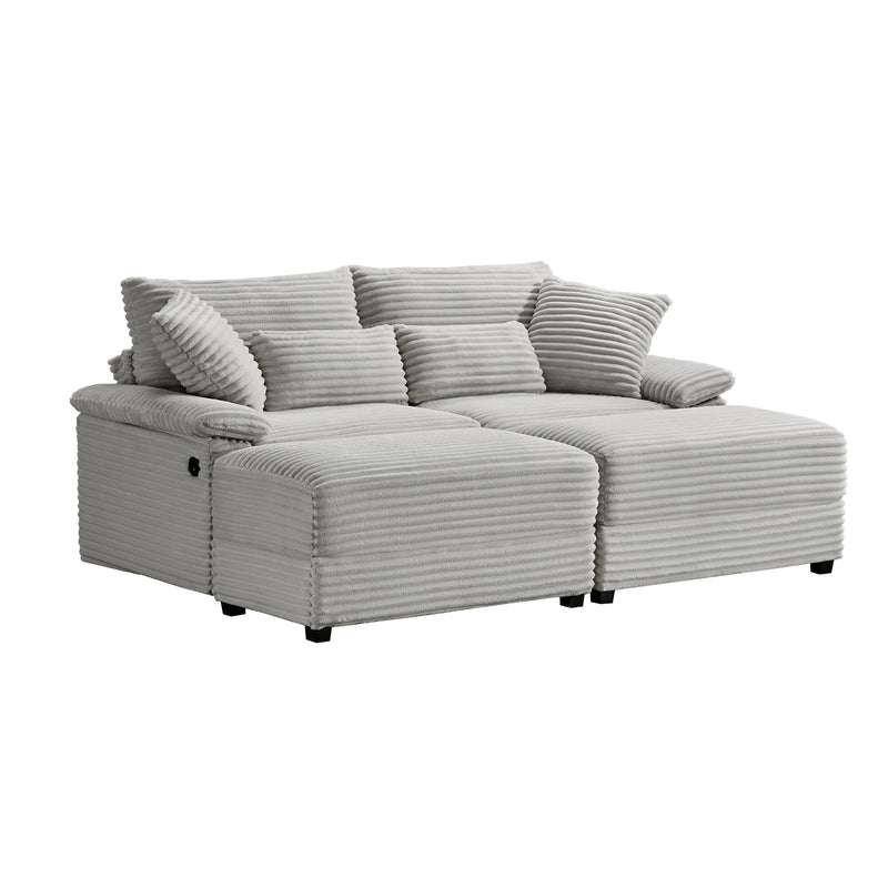 Double Chaise Lounge Set with Reversible Ottoman, photo 10 of 10