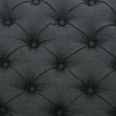 Contemporary Storage Ottoman With Tufted Top - Dark Gray by HouseOfZazla