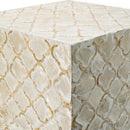 14x14x18" Square Capiz Stool
