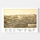 Vintage Map of Barre, Vermont 1891