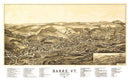 Vintage Map of Barre, Vermont 1891