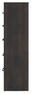 Hollivern - Five Drawer Chest - Dark Gray