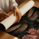 Dragonfly Among Midnight Blossoms