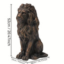 20.5" Resin Lion Statue, Outdoor and Indoor Decorative Sculpture by HouseOfZazla