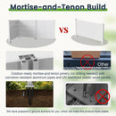50" W x 49" H Outdoor Privacy Screen, Air Conditioner Fence, All-Weather Vinyl Privacy Fence Screens with Aluminum by HouseOfZazla