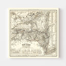 Vintage Map of New York 1840