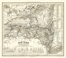 Vintage Map of New York 1840