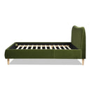 Roman - Curved Headboard Upholstered Platform Bed by HouseOfZazla