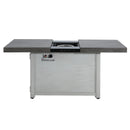 Extendable Rectangle Aluminum Alloy Fire Pit Table, 50,000 BTU