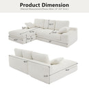Compressed Sofa With 3 Back Cushions, 2 Throw Pillows