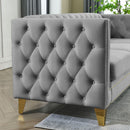 L-Shaped Corner Sofa, 5 Seater Sectional With Tufted Design by HouseOfZazla