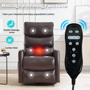 Heat Massage Manual Recliner Chair with Rocker and Swivel