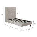 Crosby - Bed With Upholstered Headboard And Slats by HouseOfZazla