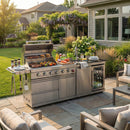 84-Inch Deluxe Stainless Steel Outdoor Kitchen Barbecue Island Grill by HouseOfZazla