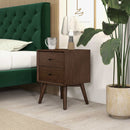 Caroline - Mid-Century Modern Style Night Stand 2 Drawer by Unique Piece Furniture