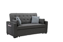 William - Sleeper Sofa With 2 USB Charging Ports And 4 Accent Pillows - Gray by HouseOfZazla
