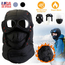 Unisex Thermal Winter Goggles Hat Warmth Trapper Trooper Cap Windproof Dustproof Breathable Hat w/ Neck Flap Detachable Face Mask For Skiing Cycling R