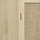 4 Door Storage Cabinet With 1 Drawer And 4 Adjustable Inner Shelves - Natural by HouseOfZazla