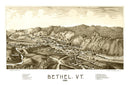 Vintage Map of Bethel, Vermont 1886