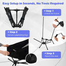 High Back Portable Camping Chair with Compact Carry Bag and Pillow-Black by LJGDeals