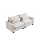 Beige Corduroy Sofa Couch