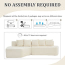 Compression Sectional Couch with Comfy Chaise