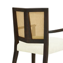 Mid Century Modern Arm Dining Chair Set With Rattan Backrest by HouseOfZazla