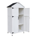67-Inch White Storage Shed