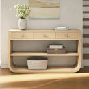 Console Table With 3 Soft Close Drawers & 2 Open Shelves by HouseOfZazla