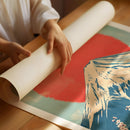 Vintage Mount Fuji – Rising Sun & Cherry Blossoms