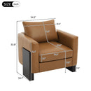 Modern Accent Chair Stylish Club Chair Armchair with Rubberwood Legs for Living Room, Bedroom, or Office by HouseOfZazla