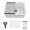 Quartz Kitchen Sink, Granite Composite, Drop In Sink With Durable Design by HouseOfZazla