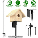 79.92in Bird House Pole Kit Height Adjustable Bird Feeder PoleÊMount Kit Heavy Duty Bird House Pole Set with 5 Prongs Base for Bird House Bird Feeder