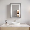 Bathroom Medicine Cabinet With LED Mirror, Anti-Fog, Waterproof, 3000K~6000K Single Door Lighted Bathroom Cabinet With Touch Swich by HouseOfZazla