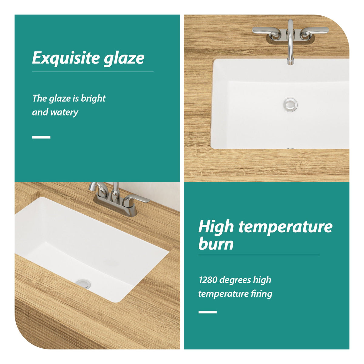 Modern Ceramic Undermount Bathroom Sink With Overflow, High Quality, photo 17 of 40