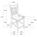 Lattice Back Counter Height Stools (Set of 2)