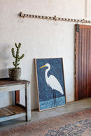 Elegant White Egret – Mosaic-Inspired Bird Wall Art
