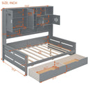 Daybed With All-In-One Cabinet And Shelf