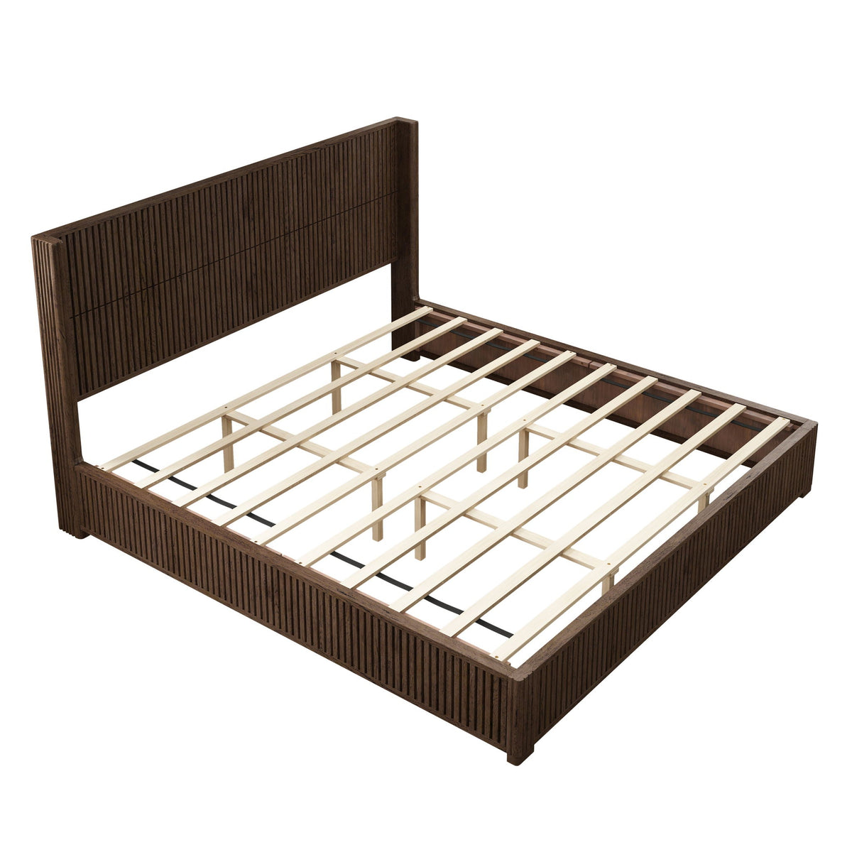 Platform Bed Frame With Headboard, Floor Standing Design, photo 18 of 40