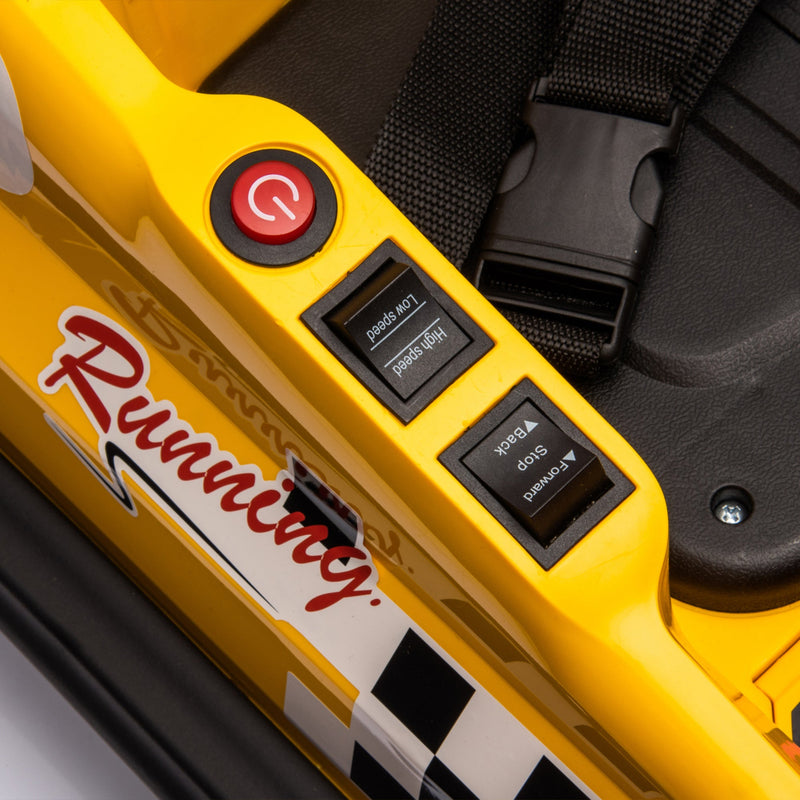 6V Kids Ride on Electric Go Kart Bumper Car W/Parents Remote Control,Three Speed Adjustable,LED Lights,Horn,Bluetooth,Player&360Spin,Vehicle body with Anti-collision padding for 18m+.